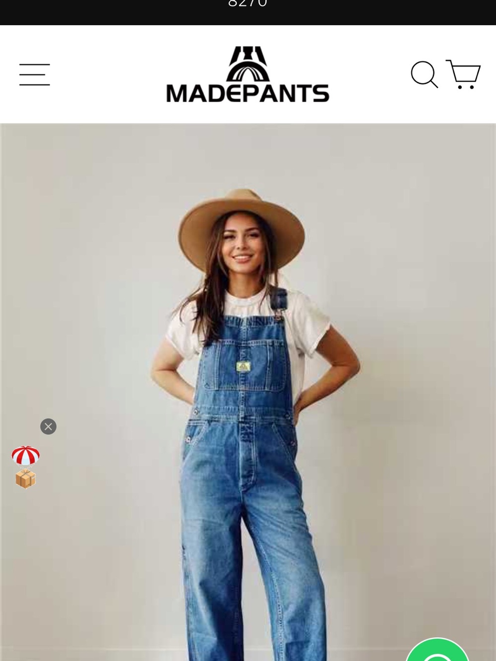 Women’s Denim Overalls in Classic Blue -